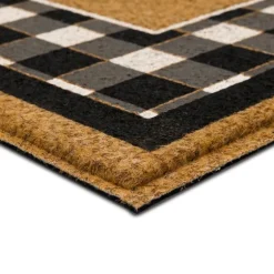 Black And White Buffalo Check Welcome Doormat-Kirkland's Home Sale