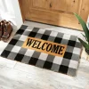 Black And White Buffalo Check Doormat-Kirkland's Home Sale