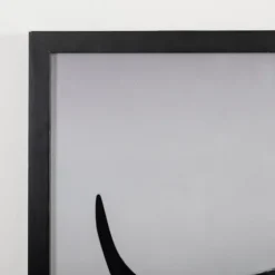 Black And White Bull Silhouette Framed Art Print-Kirkland's Home Outlet