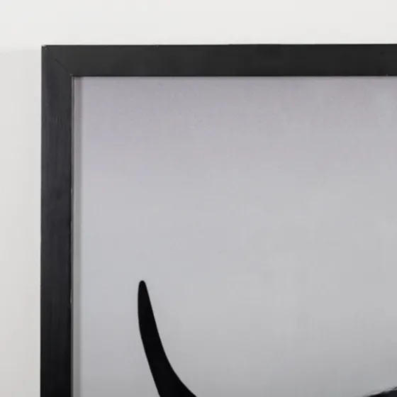 Black And White Bull Silhouette Framed Art Print-Kirkland's Home Outlet