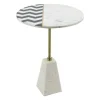 Black And White Chevron Marble Accent Table-Kirkland's Home Hot