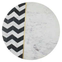 Black And White Chevron Marble Accent Table-Kirkland's Home Hot