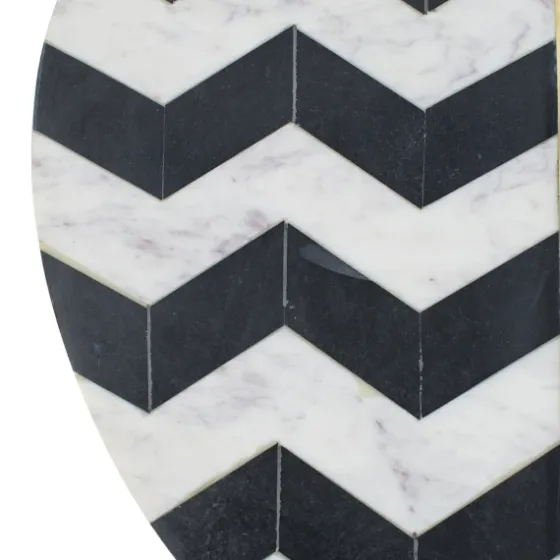 Black And White Chevron Marble Accent Table-Kirkland's Home Hot