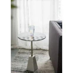 Black And White Chevron Marble Accent Table-Kirkland's Home Hot