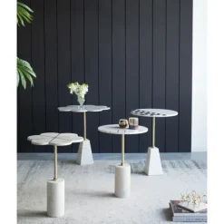 Black And White Chevron Marble Accent Table-Kirkland's Home Hot