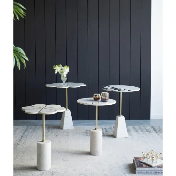 Black And White Chevron Marble Accent Table-Kirkland's Home Hot