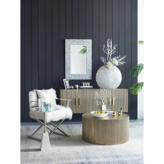 Black And White Chevron Marble Accent Table-Kirkland's Home Hot