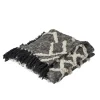 Black And White Cotton Geometric Tufted Throw-Kirkland's Home Shop