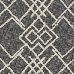 Black And White Cotton Geometric Tufted Throw-Kirkland's Home Shop