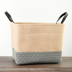 Black And White Diamond Jute Storage Bin-Kirkland's Home Store