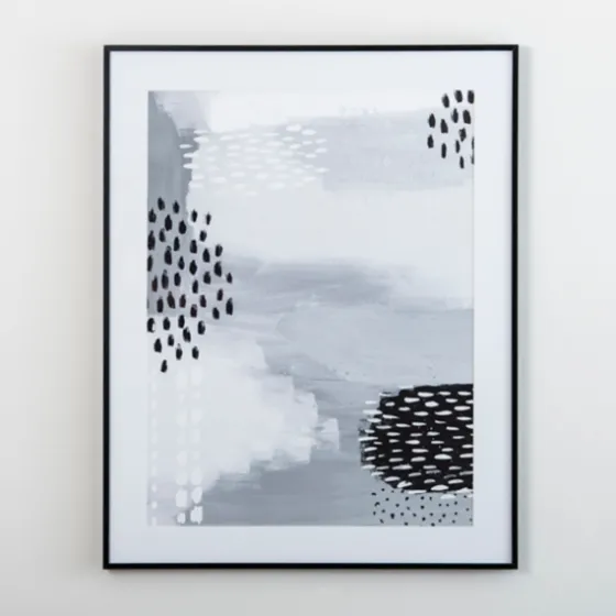 Black And White Dot Ii Framed Art Print-Kirkland's Home Store