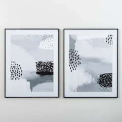 Black And White Dot Ii Framed Art Print-Kirkland's Home Store