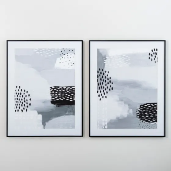 Black And White Dot Ii Framed Art Print-Kirkland's Home Store
