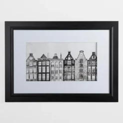Black And White Houses Framed Art Print-Kirkland's Home Flash Sale