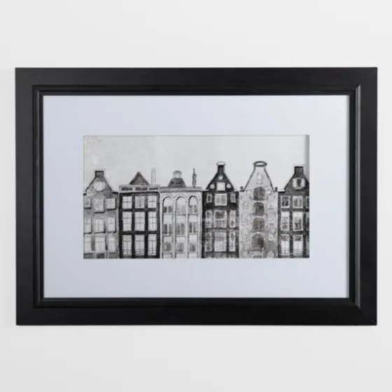 Black And White Houses Framed Art Print-Kirkland's Home Flash Sale