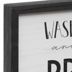 Black And White Jesus And Germs Plaque-Kirkland's Home Sale