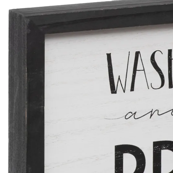 Black And White Jesus And Germs Plaque-Kirkland's Home Sale