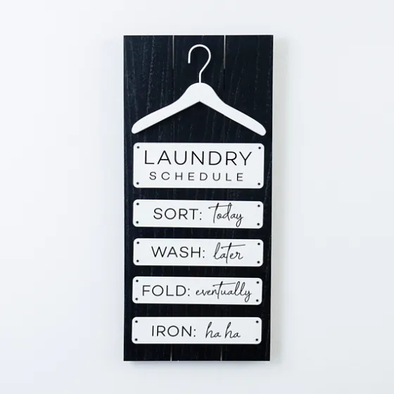 Black And White Laundry Hanger Plaque-Kirkland's Home Flash Sale