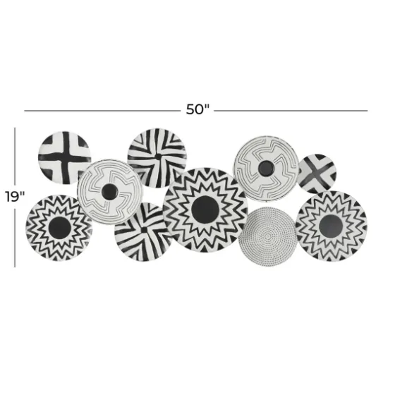 Black And White Layered Plates Wall Sculpture-Kirkland's Home Store