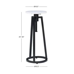 Black And White Marble Adjustable Drink Table-Kirkland's Home Discount