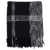 Black And White Plaid Fringed Throw-Kirkland's Home Fashion