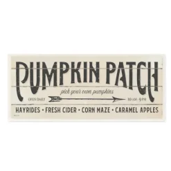 Black And White Pumpkin Patch Wood Plaque-Kirkland's Home Discount