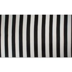 Black And White Rugby Stripe Outdoor Area Rug, 5X8-Kirkland's Home Clearance