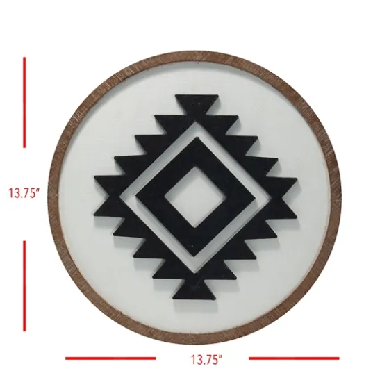 Black And White Southwest Icon Wall Plaque-Kirkland's Home Hot