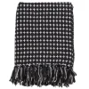 Black And White Stitched Cotton Throw-Kirkland's Home Store