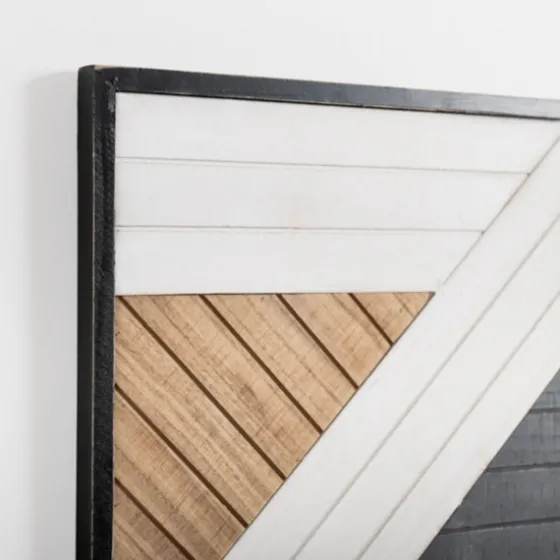 Black And White Striped Abstract Wall Plaque-Kirkland's Home Best