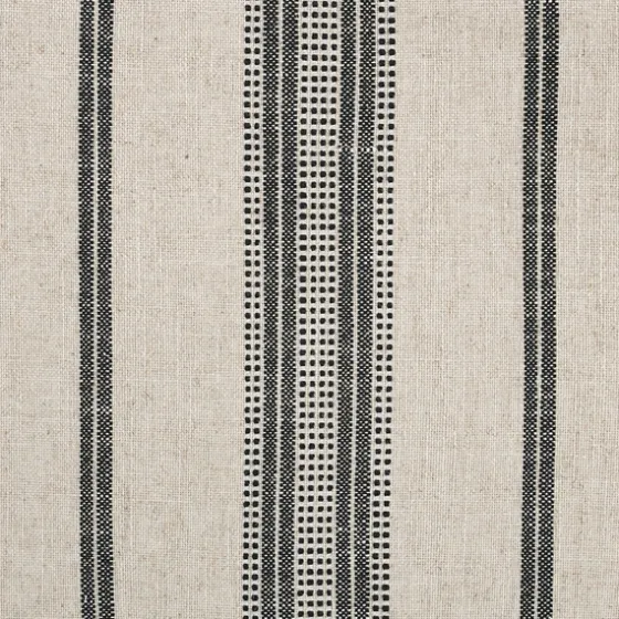 Black And White Striped Upholstered Ottoman-Kirkland's Home Outlet