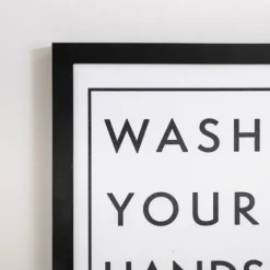 Black And White Wash Your Hands Wall Plaque-Kirkland's Home Fashion