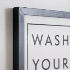 Black And White Wash Your Hands Wall Plaque-Kirkland's Home Fashion