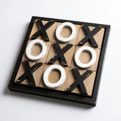 Black And White Wood Tic Tac Toe Board-Kirkland's Home Discount