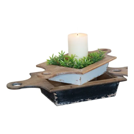 Black And White Wooden Base Bowls, Set Of 3-Kirkland's Home Best