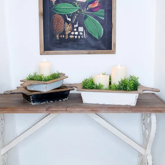 Black And White Wooden Base Bowls, Set Of 3-Kirkland's Home Best