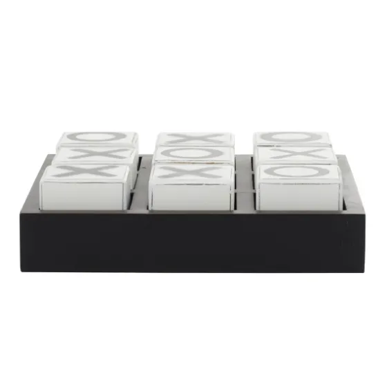 Black And White Wooden Tic Tac Toe Board-Kirkland's Home Cheap