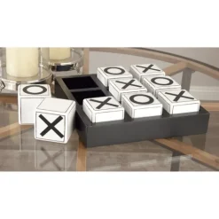 Black And White Wooden Tic Tac Toe Board-Kirkland's Home Cheap
