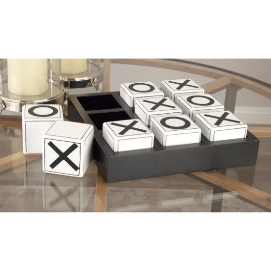Black And White Wooden Tic Tac Toe Board-Kirkland's Home Cheap