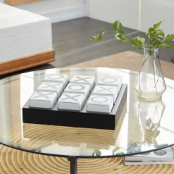 Black And White Wooden Tic Tac Toe Board-Kirkland's Home Cheap