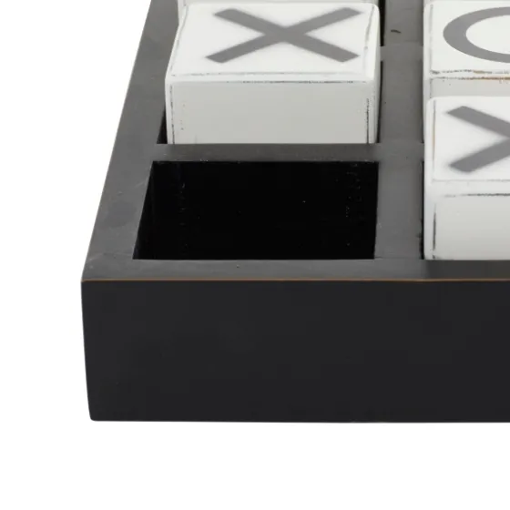 Black And White Wooden Tic Tac Toe Board-Kirkland's Home Cheap