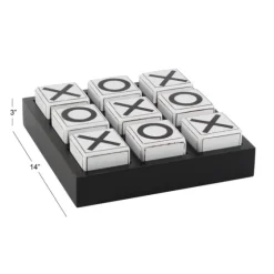 Black And White Wooden Tic Tac Toe Board-Kirkland's Home Cheap