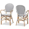 Black And White Woven Dining Chairs, Set Of 2-Kirkland's Home New