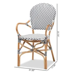 Black And White Woven Dining Chairs, Set Of 2-Kirkland's Home New