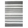 Black And White Woven Stripe Outdoor Area Rug, 5X7-Kirkland's Home Store