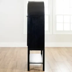 Black Arch Wood Bar Cabinet-Kirkland's Home Sale