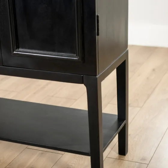 Black Arch Wood Bar Cabinet-Kirkland's Home Sale
