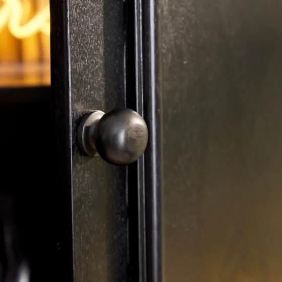 Black Arch Wood Bar Cabinet-Kirkland's Home Sale