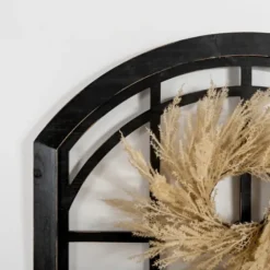Black Arched Pane And Pampas Wall Plaque-Kirkland's Home Cheap
