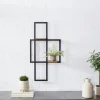 Black Asymmetrical Geometric Wall Shelves-Kirkland's Home Shop